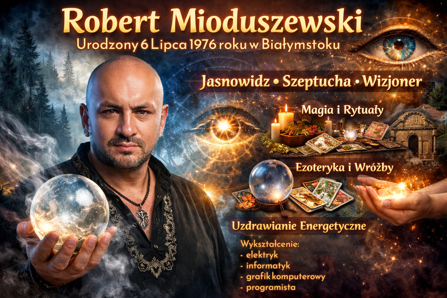 Angel (Robert Mioduszewski) - Profesjonalny Jasnowidz, Szeptucha i Wizjoner z Białegostoku - Magia, Rytuały, Ezoteryka, Uzdrawianie Energetyczne
